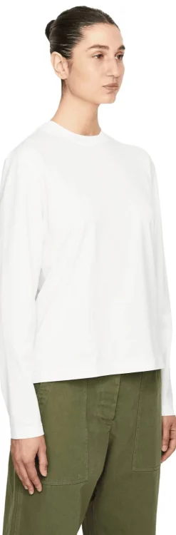 3er-Pack Langarmshirt aus Baumwolle Weiß