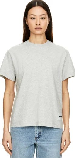 3er-Set Kurzarm T-Shirt Grau