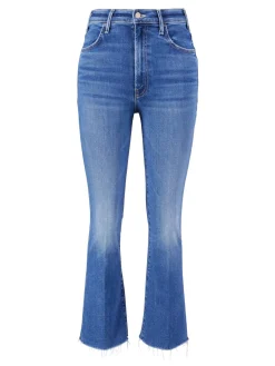 Flared Cropped Jeans 'The Hustler Ankle Fray' Mittelblau