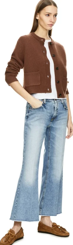 Flared-Fit Jeans 'Felina' Mittelblau