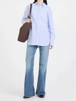 Flared-Leg Jeans Hellblau