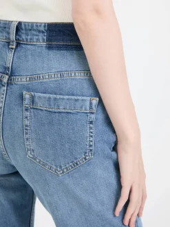 Flared-Leg Jeans Hellblau