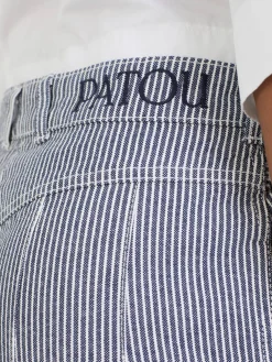 Flared-Leg Jeans Marineblau