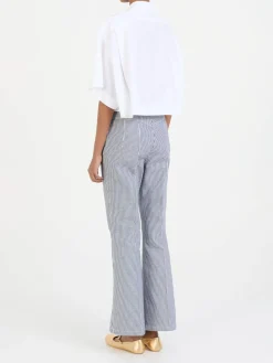 Flared-Leg Jeans Marineblau