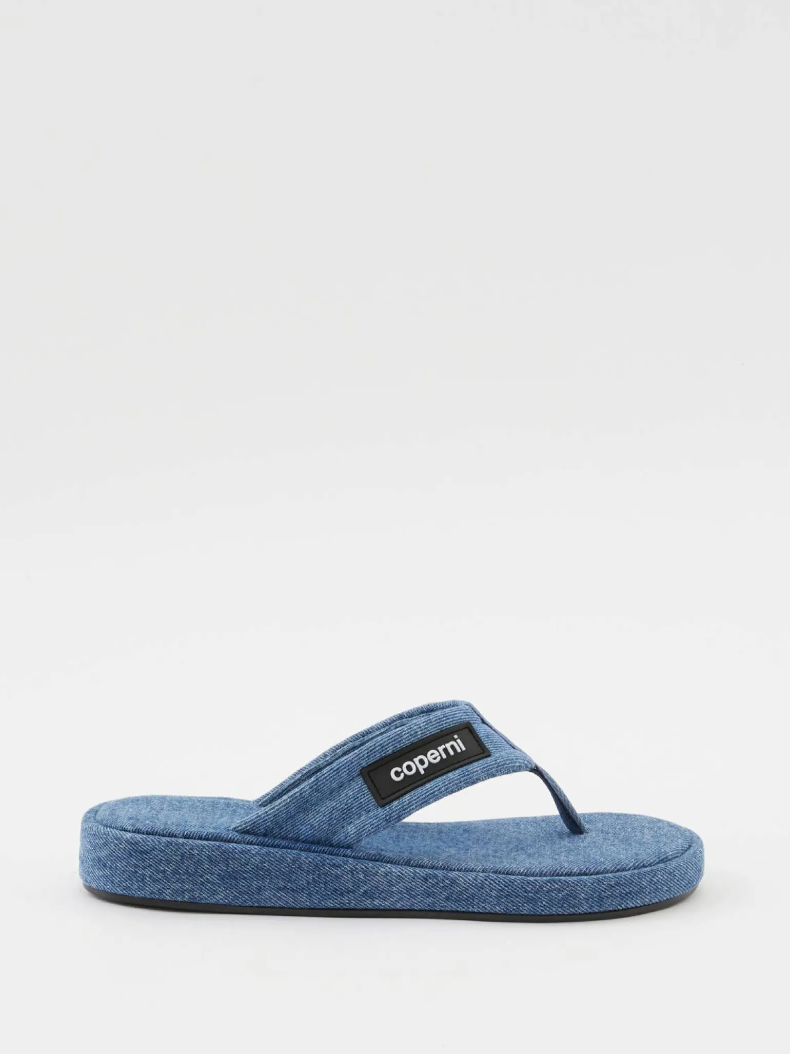 Flip-Flops in Denim-Optik Blau