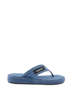Flip-Flops in Denim-Optik Blau