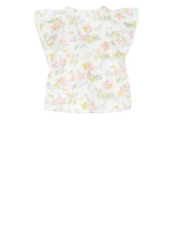 Florale Leinen-Baumwolltunika Multi