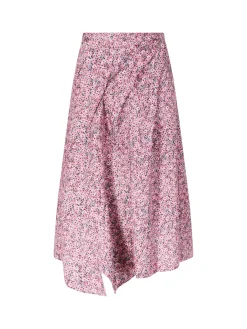 Floraler Rock 'Cacia' aus Jacquard Rosé