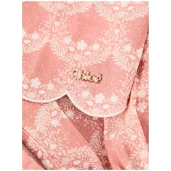Florale Rüschenbluse Rosé