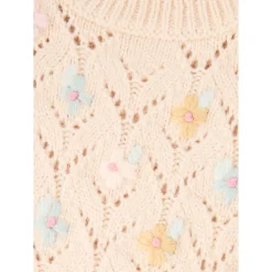 Floraler Strickpullover 'Jadeli' Crème