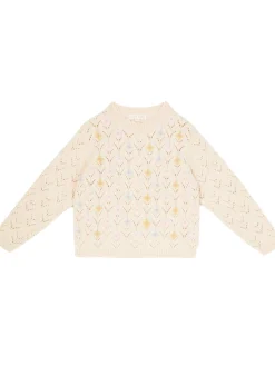 Floraler Strickpullover 'Jadeli' Crème