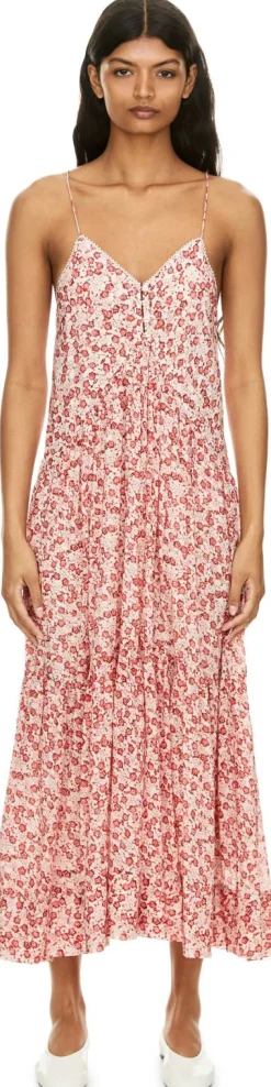 Florales Maxikleid 'Sabba' Rot