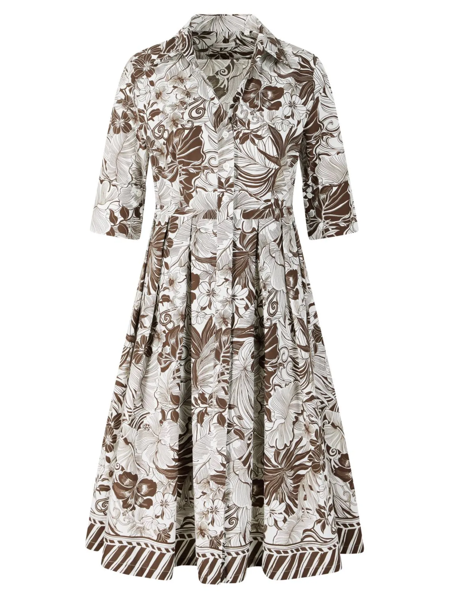 Florales Midikleid 'Aisha' Braun