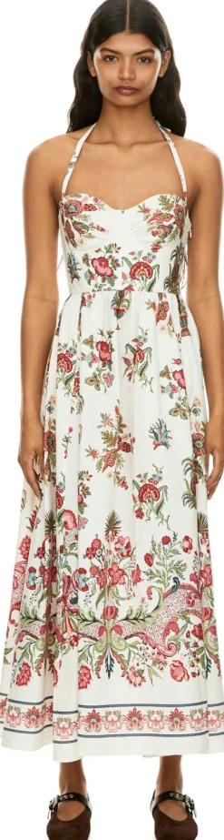 Florales Midikleid 'Johanna' Rot