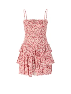 Florales Minikleid 'Elodie' Rot