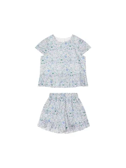 Florales Twin-Set mit Volants Multi