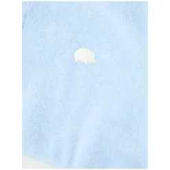 Frottee-Poloshirt mit Igel-Patch Blau