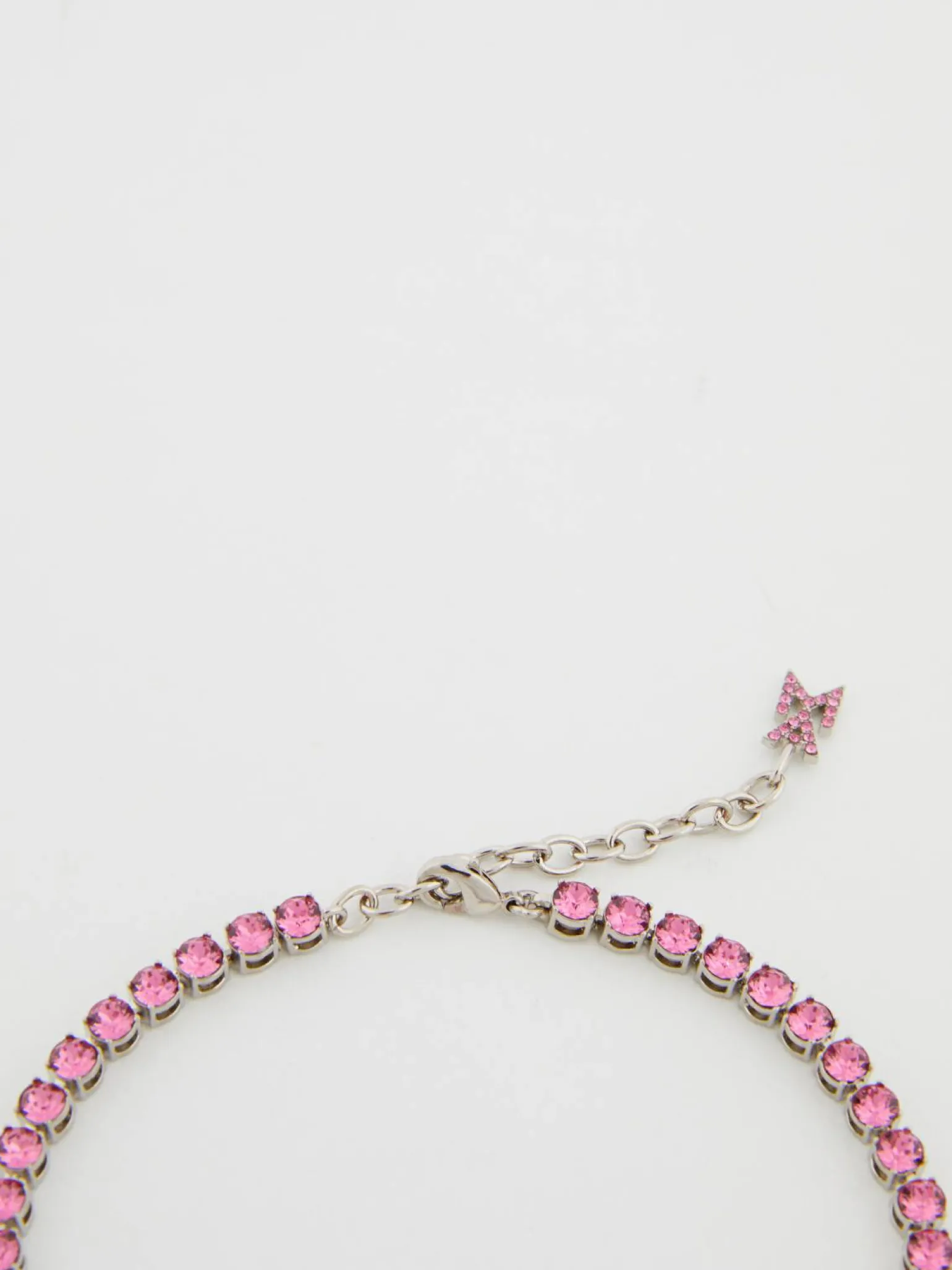 Fußkette 'Tennis' Silber/Pink