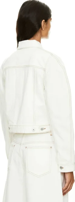 Gebogene Jeansjacke 'La Veste De Nimes' Crème