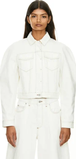 Gebogene Jeansjacke 'La Veste De Nimes' Crème