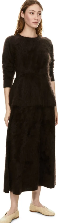 Gebürsteter Cashmere-Rock 'Kaycee' Schokolade
