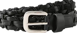 Geflochtener Gürtel 'Cord' aus Kalbsleder Schwarz