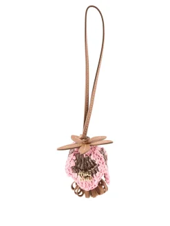 Gehäkelter Blumenanhänger Braun