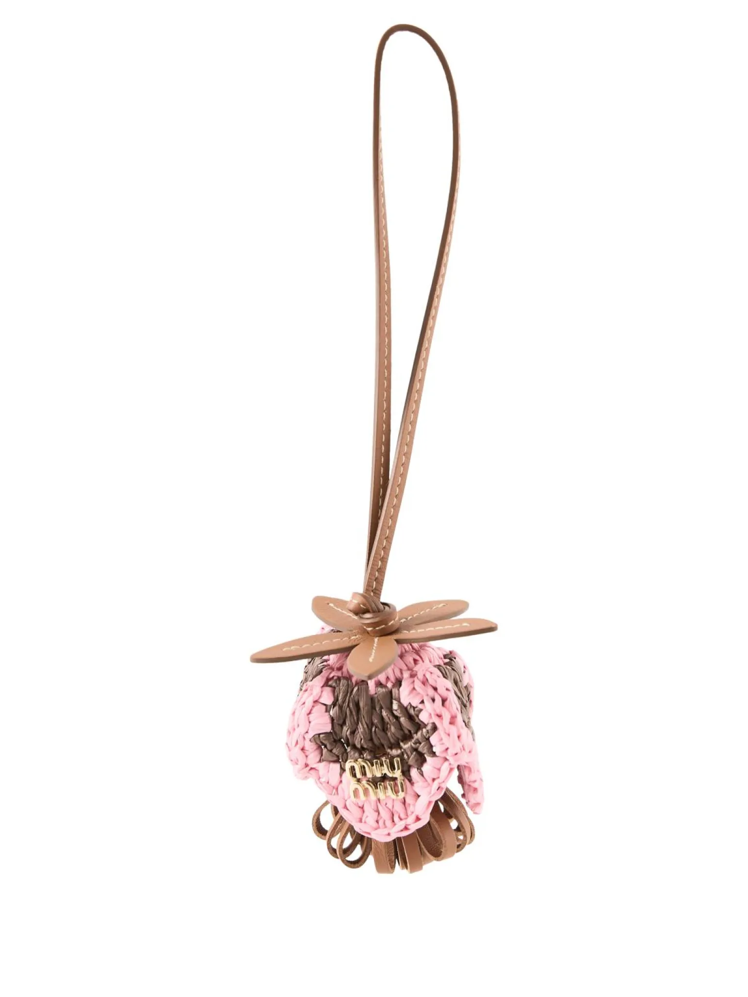 Gehäkelter Blumenanhänger Braun