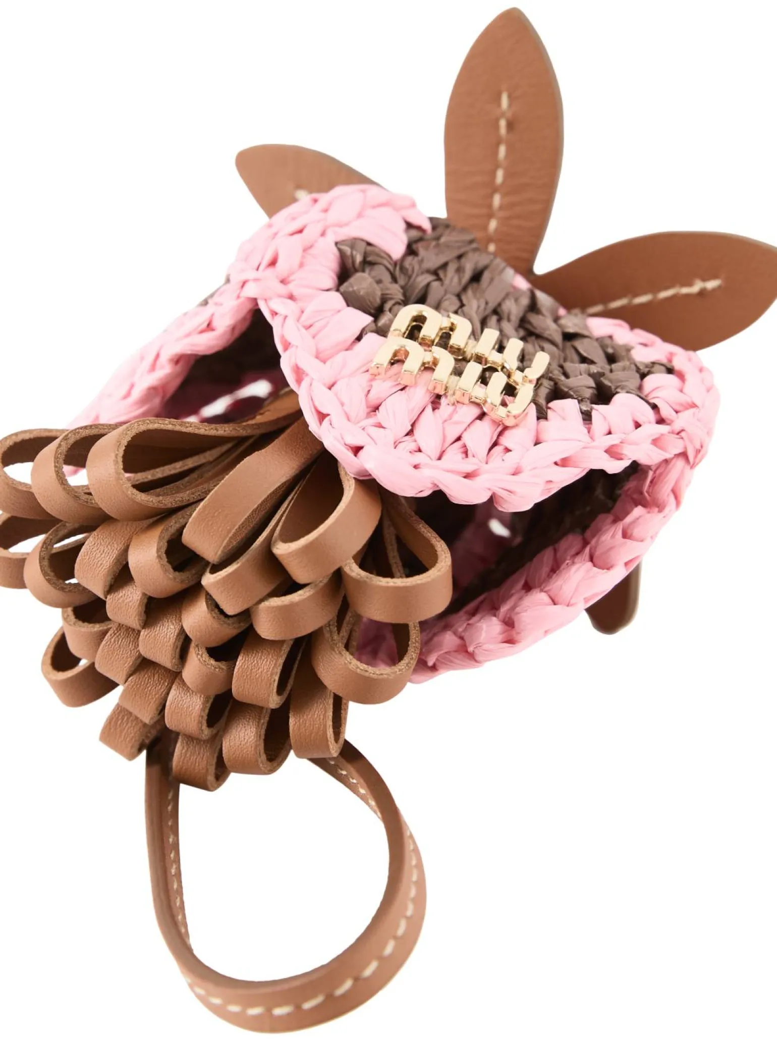 Gehäkelter Blumenanhänger Braun