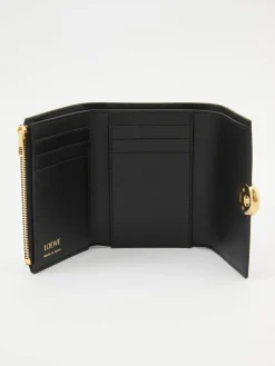 Geldbörse 'Pebble Small Vertical' Schwarz