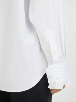 Geraffte Bluse Weiß