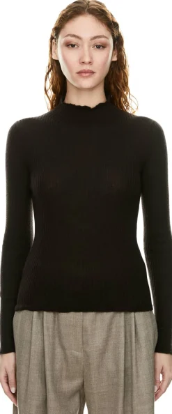 Gerippter Cashmere-Pullover 'Leanor' Schokolade