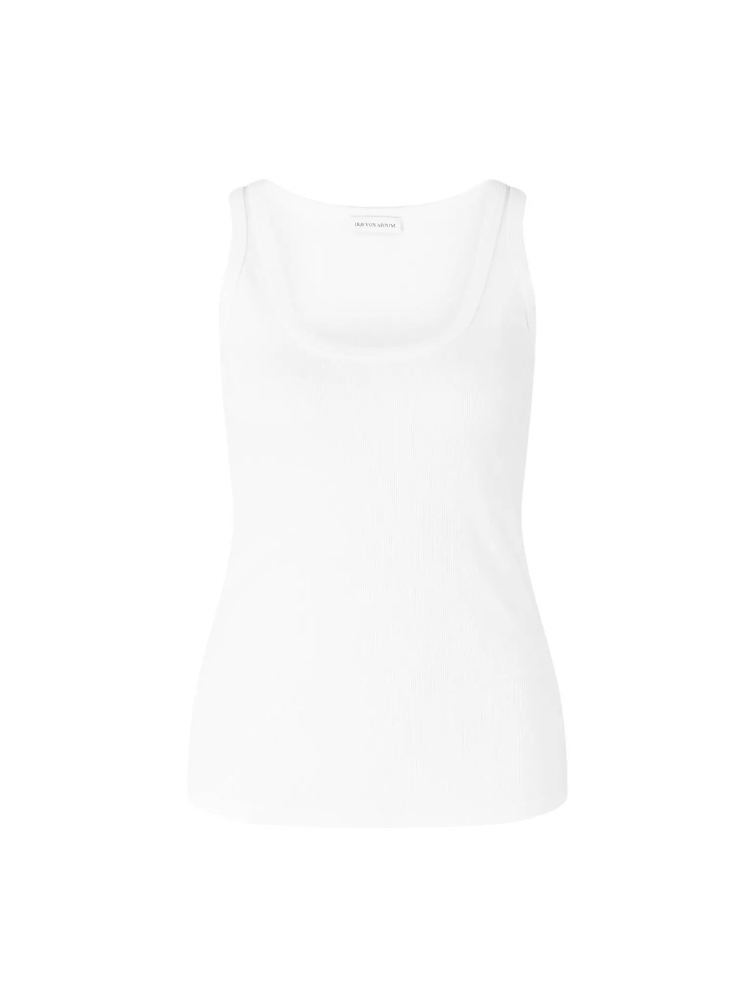 Geripptes Top 'Niva' mit Rundhalsausschnitt Bianco