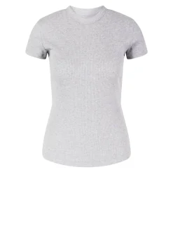 Geripptes T-Shirt 'Taomi' Grau