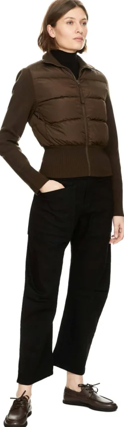 Gesteppte Daunenjacke 'HyBridge' Braun