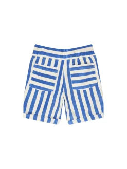 Gestreifte Bermuda Shorts 'Eponge' Blau