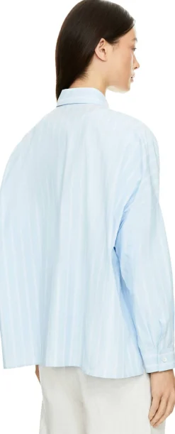 Gestreifte Bluse 'Clarissa' Hellblau