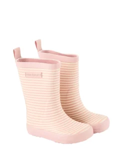 Gestreifte Gummistiefel 'Charly' Rosé