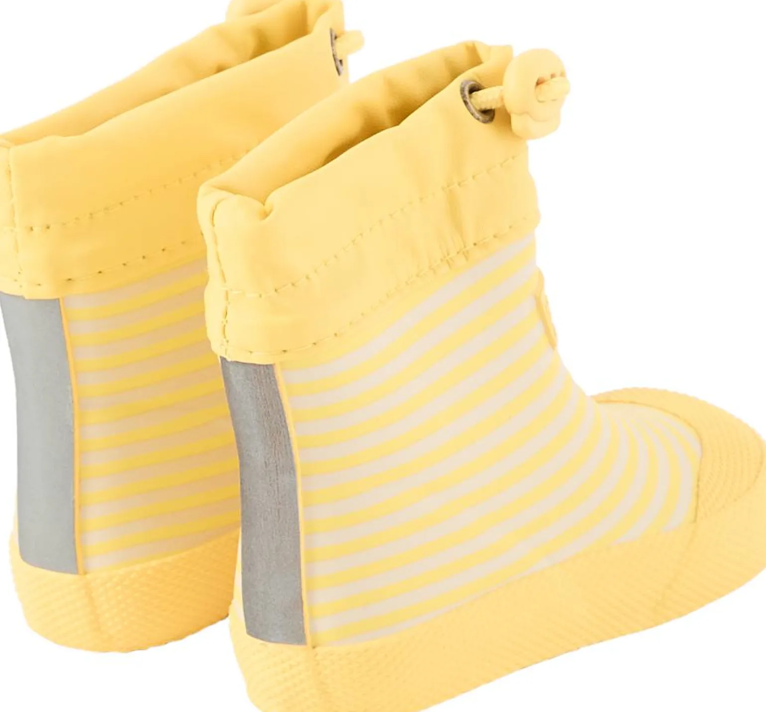 Gestreifte Gummistiefel 'Cover' Gelb/Weiß
