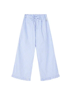 Gestreifte Hose 'Sia' Hellblau