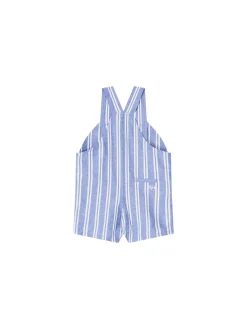 Gestreifte Latzhose 'Salopette' Blau