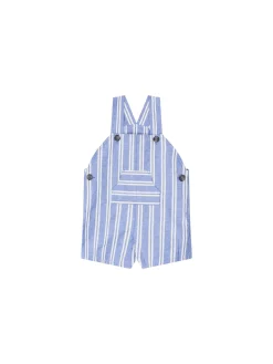 Gestreifte Latzhose 'Salopette' Blau