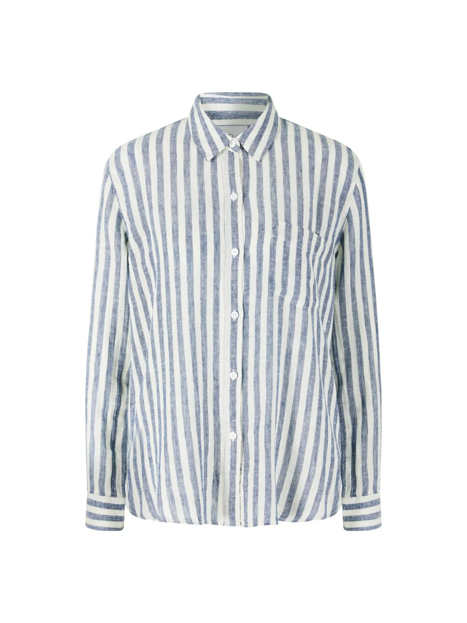 Gestreifte Leinenbluse 'Charli' Blau
