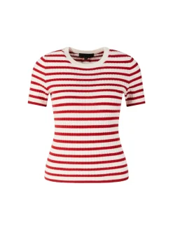 Gestreifter Cashmere-Pullover 'Alita' Rot
