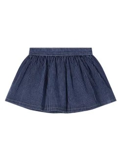 Gestreifter Jeansrock 'Raye' Mittelblau