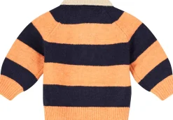 Gestreifter Pullover mit Polokragen Multi