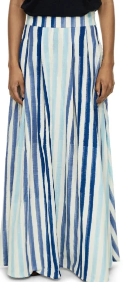 Gestreifter Rock 'Flaminia' Blau