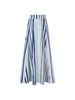 Gestreifter Rock 'Flaminia' Blau