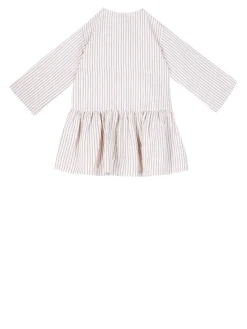Gestreiftes Blusenkleid Rosé