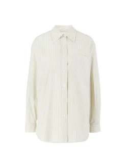 Gestreiftes Hemd 'Nesson' Beige